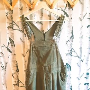 Vintage Green Corduroy Overalls